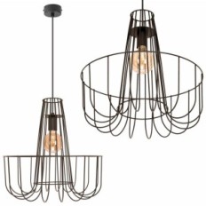 Mexicano 1 lámpara colgante - loft, negro, 1xe27