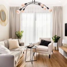 Bow 6 plafondlamp, kroonluchter - loft, zwart, 6xe27