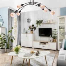 LUK 6 mennyezeti lámpa, Chandelier - Loft, fekete, 6xE27