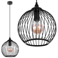 Bombka 1 lâmpada suspensa - loft, preto, 1xe27