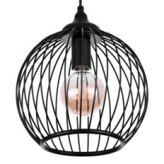 Bombka 1 karājas lampa - bēniņi, melns, 1xe27