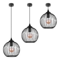 BOMBKA 1 Hanging lamp - Loft, black, 1xe27