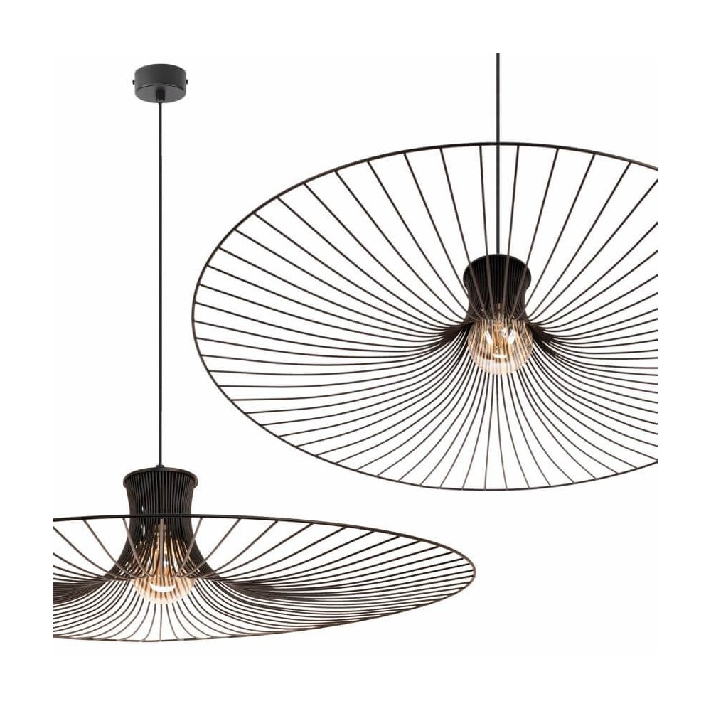 Plaza 1 Hanging Lamp - Loft, Black, 1xe27