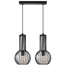 BONGO 2 Lampa wisząca - Loftowa, druciana, 2xE27