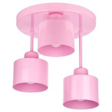 Vulcão 3 lâmpada de teto - crianças, metal, rosa 3xe27