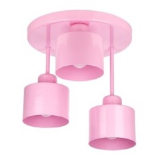 Volcano 3 Ceiling lamp - Children, Metal, Pink 3xe27