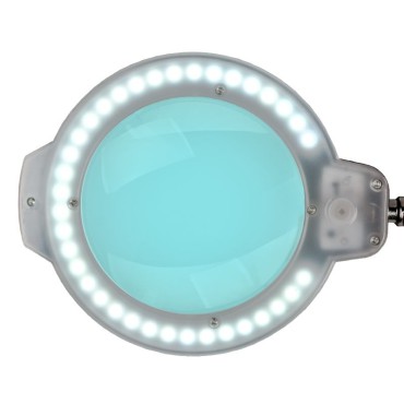 Lampe loupe LED GLOW moonlight 8013/6 noire pour table — vue de dessus