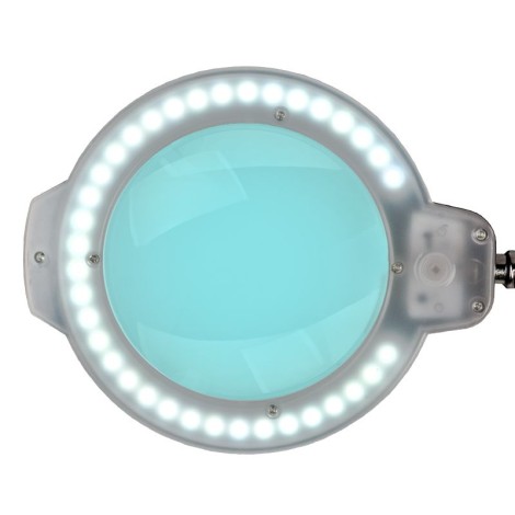 LED forstørrelseslampe moonlight 8013/6 sort til bordplade — ovenfra