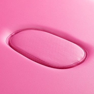 Mesa de masaje plegable de madera BALANCE de 2 segmentos en rosa y negro — detalle de la superficie