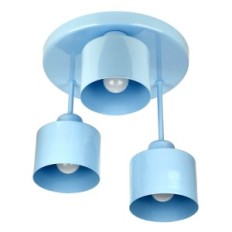 Vulcão 3 lâmpada de teto - crianças, metal, azul 3xe27