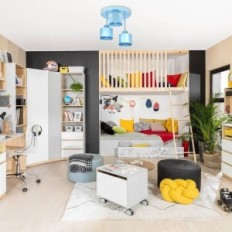 Volcano 3 Ceiling Lamp - Children, Metal, Blue 3xe27