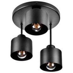 Volcano 3 laelamp - tööstus, metall, must 1xe27