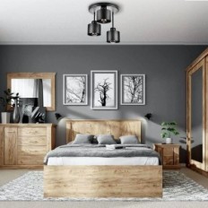 Volcano 3 Ceiling lamp - Industrial, Metal, black 1xe27