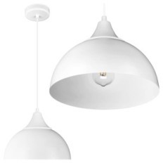 Kupidin 1 lámpara colgante - Industrial, Metal, Blanco 1xe27