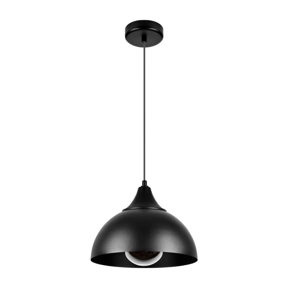 Kupidin 1 lampada a sospensione - industriale, metallo, nero 1xe27