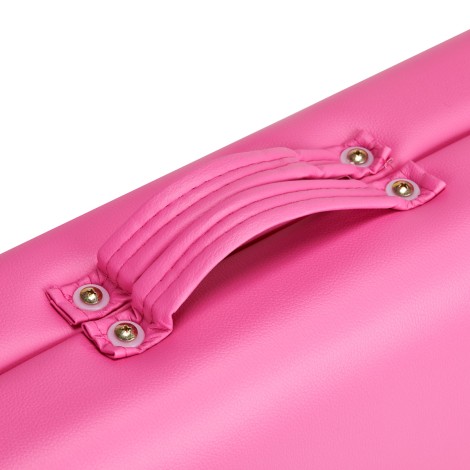 BALANCE mesa de massagem dobrável de madeira 2 segmentos rosa e preto — close-up da pega