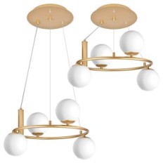 Ceres 4 hängande lampa - moderna, glas sfärer, 4xe14