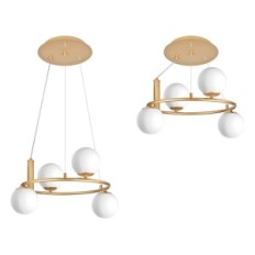 Ceres 4 Hanging lamp - modern, glass spheres, 4xe14