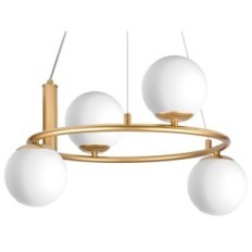 Ceres 4 piekaramās lampas - modernas, stikla sfēras, 4xe14