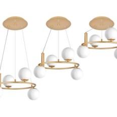 Ceres 4 Hanging lamp - modern, glass spheres, 4xe14