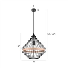 Mateo Loft Suspension lampe, 1xe27, ny 2025