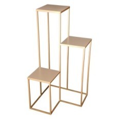 Flowerbed metal gold Simple with a height of 100 cm, 3-level