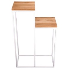 Fém virág loft 2- pozíció fehér felsők természetes tölgy