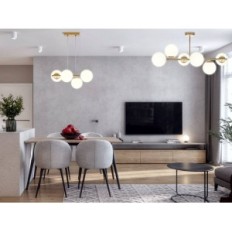 Ceres 4 Hanging lamp - modern, glass spheres, 4xe14