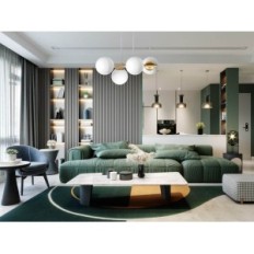 Ceres 4 Hanging lamp - modern, glass spheres, 4xe14