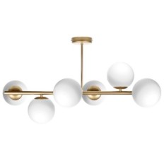 Ceres 6 stropní lampa - moderní, zlato, skleněné koule, 6xe14