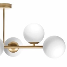 Ceres 6 stropní lampa - moderní, zlato, skleněné koule, 6xe14