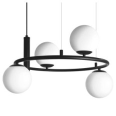 Ceres 4 Hanging lamp - modern, glass spheres, 4xe14