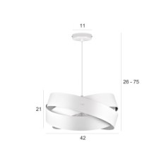 AVIA 2940 / Z-B-1 Large White Hanging Lamp - Modern, 1xe27