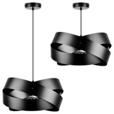 AVIA 2940 / Z-B-1 Lámpara de colgante negro grande - Moderno, 1xe27