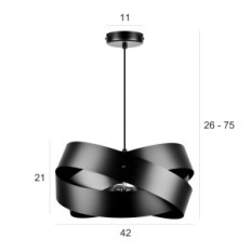 Avia 2940 / Z-B-1 suur must rippuva lamp - kaasaegne, 1xe27