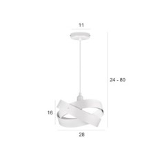 AVIA 2937 / Z-B-1 small white hanging lamp - modern, 1xe14