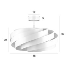 Bryza 2936 / Z-B-1 White Hanging Lamp - Modern, 1xe27