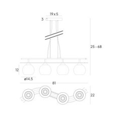 Agat 2329 / Z-B-4 / Kb pruun riputuslamp - kaasaegne, 4xe27