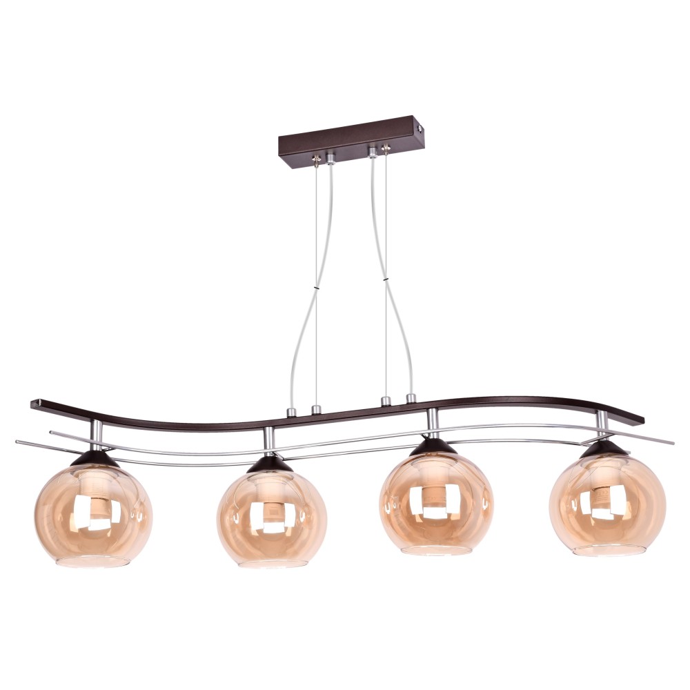 Agat 2329 / Z-B-4 / KZ brown Hanging lamp - Modern, 4xe27