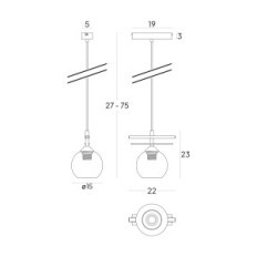 AGAT 2326 / Z-B-1 / KC Lampada a sospensione marrone - moderno, 1xe27