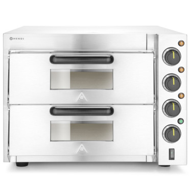Two-chamber pizza oven for...