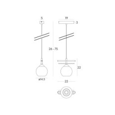 Agat 2326 / Z-B-1 / MZ Bronze Hanging Lamp - Modern, 1xe27