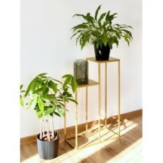 LOFT de Metal de Flores 2-Posição de Ouro