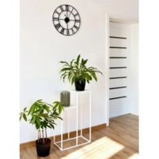 Bloembed metalen loft 2-gangen wit