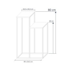 Blomstret Metal Loft 2-Posisjon Svart
