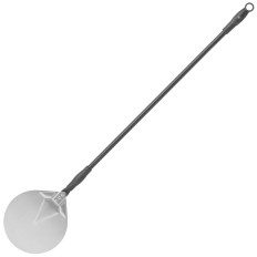 Een pizza-schop met een bewegend handvat rond roestvrij staal wo. 230 mm lang 1200 mm - Hendi 617182