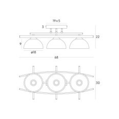 HESTIA 2372 / Z-B-3 / KB Bruin Hanglamp - Modern, 3xE27