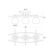 HESTIA 2372 / Z-B-3 / KB Bruin Hanglamp - Modern, 3xE27