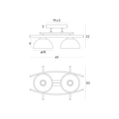 HESTIA 2371 / Z-B-2 / KB Bruin Hanglamp - Modern, 2xe27