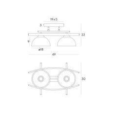 HESTIA 2371 / Z-B-2 / KB Bruin Hanglamp - Modern, 2xe27